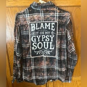 Angry Minnow Acid Wash Flannel Shirt